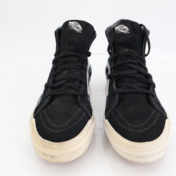 Vans SK8 Knit Lines Suede Hi Top Lace Up Black Skate Sneakers Women's 8.5 - Picture 4 of 10
